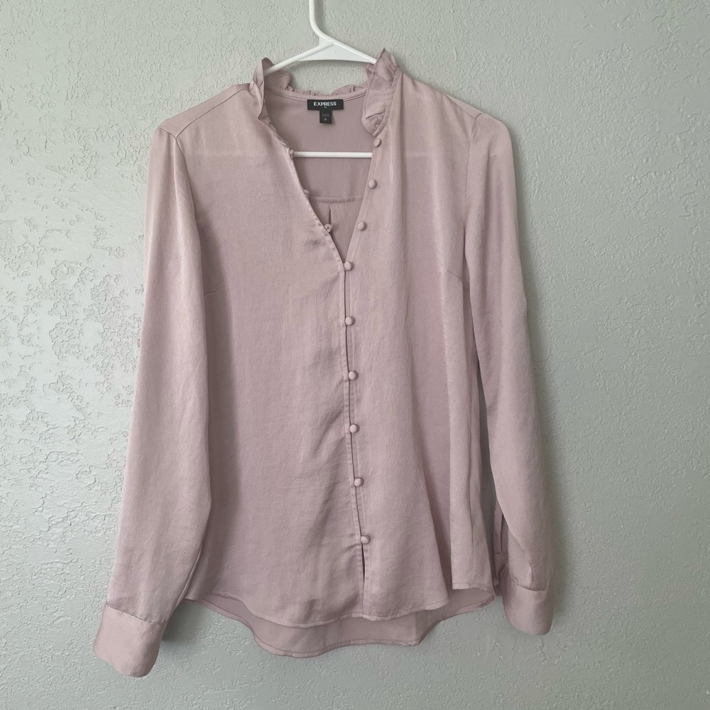 Express pink polyester top